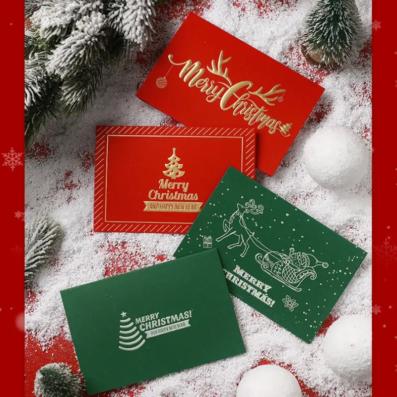 3枚 クリスマスカード 封筒セット クリスマスグリーティングカード
